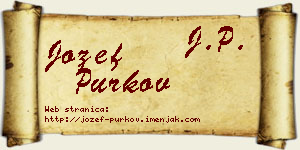 Jožef Purkov vizit kartica
